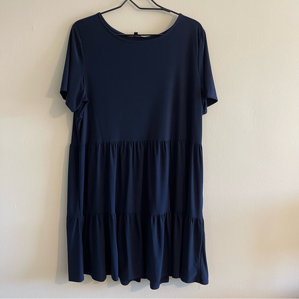 Navy Blue Swing Dress